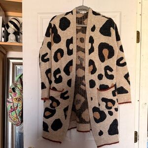 JODIFL Animal Print Cardigan
